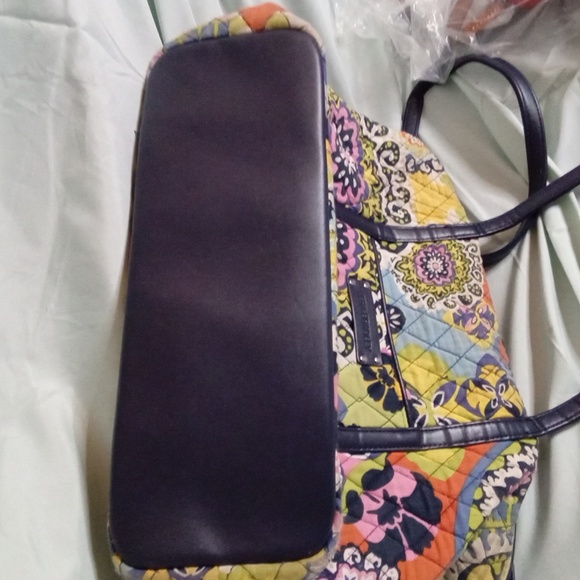 Vera Bradley Double Handle Medium Tote Quilted Cambridge Pattern 2007 Retired - Picture 6 of 6